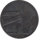 1790 HALFPENNY TOKEN WILKINSON IRONWORKS SHROPSHIRE