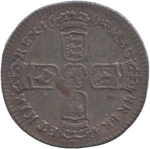 1695 SIXPENCE ( VF )