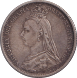 1887 SIXPENCE ( GVF )