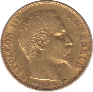 1859 GOLD 20 FRANCS FRANCE ( A )