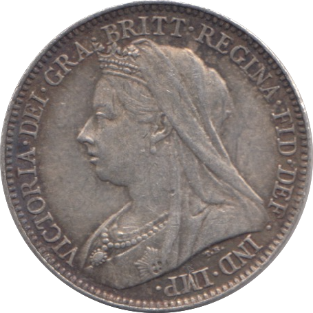 1894 SIXPENCE ( GVF )