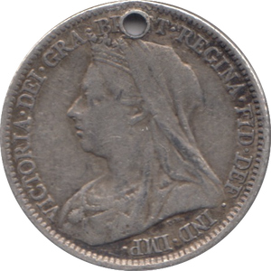 1899 SILVER SIXPENCE LOVE TOKEN