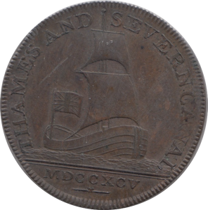 1795 HALFPENNY TOKEN BRIMSCOMBE PORT BIRMINGHAM