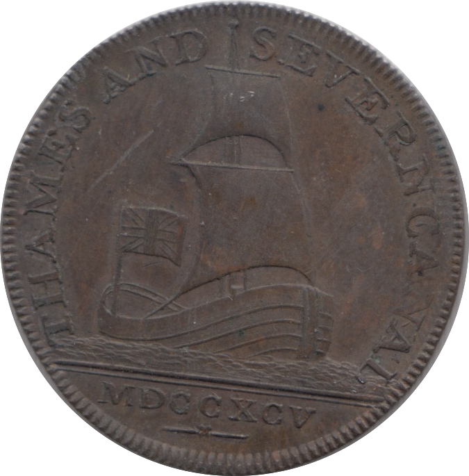 1795 HALFPENNY TOKEN BRIMSCOMBE PORT BIRMINGHAM