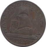 1795 HALFPENNY TOKEN BRIMSCOMBE PORT BIRMINGHAM