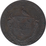 1795 HALFPENNY TOKEN NAVIGATION BISHOPS STORTFORD