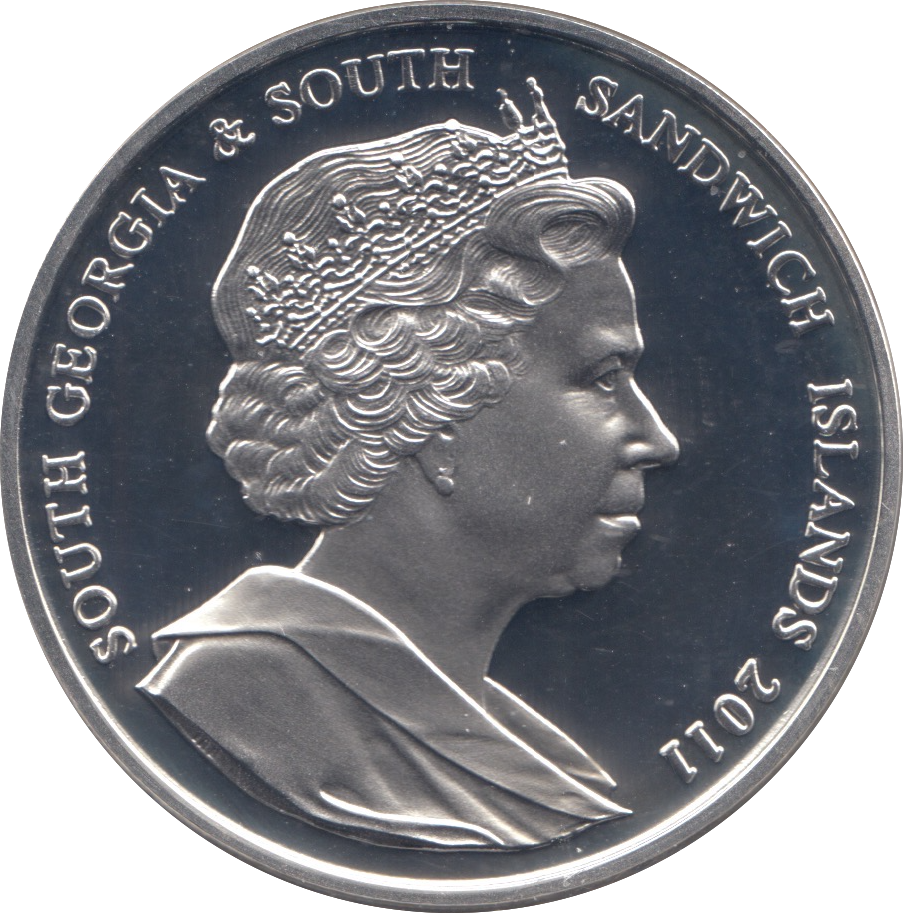 2013 SILVER PROOF £2 LIFETIME OF SERVICE CORONATION SOUTH GEORGIA AND SOUTH SANDWICH ISLANDS