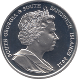 2013 SILVER PROOF £2 LIFETIME OF SERVICE CORONATION SOUTH GEORGIA AND SOUTH SANDWICH ISLANDS