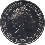 2018 BRILLIANT UNCIRCULATED £5 QUEENS BEASTS BLACK BULL OF CLARENCE BU