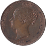 1854 PENNY ( AUNC )