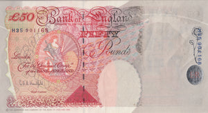 FIFTY POUNDS BANKNOTE SOMERSET MINT ERROR REF £50-7