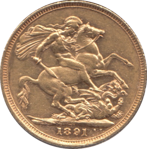 1891 GOLD SOVEREIGN ( GVF ) SYDNEY MINT