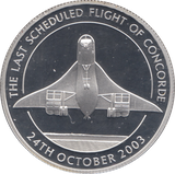 2003 SILVER PROOF CONCORDE LAST SCHEDULED PFLIGHT COMMEMORATIVE MEDAL