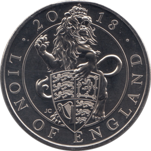 2018 BRILLIANT UNCIRCULATED £5 QUEENS BEASTS LION OF ENGLAND BU