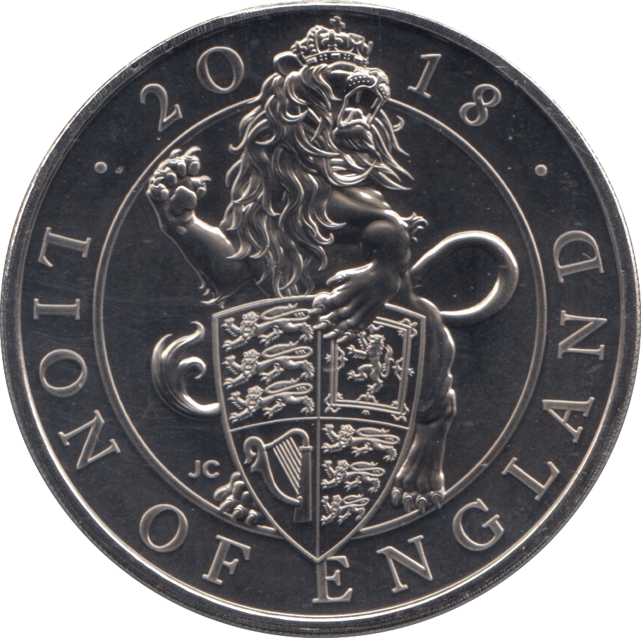 2018 BRILLIANT UNCIRCULATED £5 QUEENS BEASTS LION OF ENGLAND BU