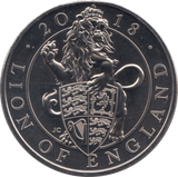 2018 BRILLIANT UNCIRCULATED £5 QUEENS BEASTS LION OF ENGLAND BU