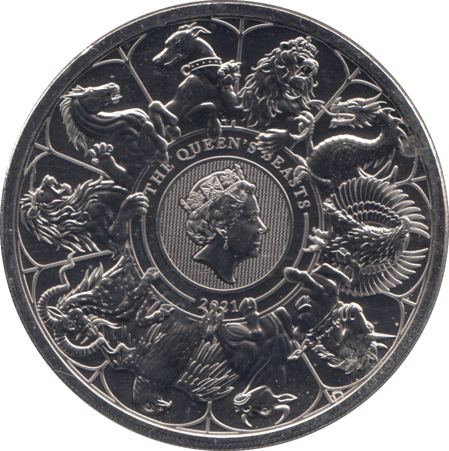 2021 BRILLIANT UNCIRCULATED £5 QUEENS BEASTS COMPLETER MEDALLION BU