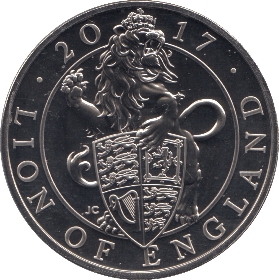 2017 BRILLIANT UNCIRCULATED £5 QUEENS BEASTS LION OF ENGLAND BU