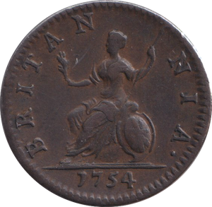 1754 FARTHING ( VF )