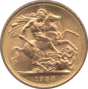 1958 GOLD SOVEREIGN ( UNC )