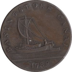 1789 HALFPENNY TOKEN BASINGSTOKE CANAL