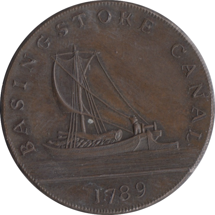 1789 HALFPENNY TOKEN BASINGSTOKE CANAL