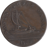 1789 HALFPENNY TOKEN BASINGSTOKE CANAL