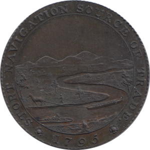 1795 HALFPENNY TOKEN NAVIGATION BISHOPS STORTFORD