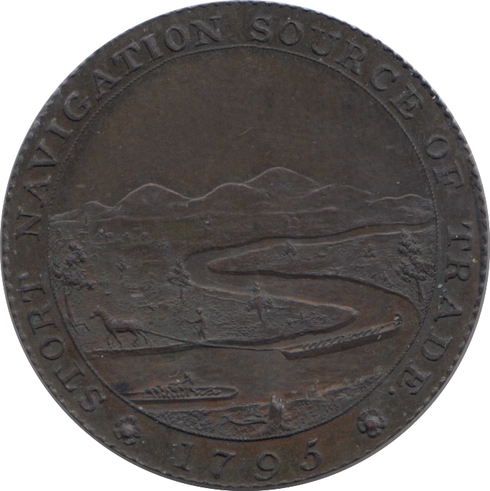 1795 HALFPENNY TOKEN NAVIGATION BISHOPS STORTFORD