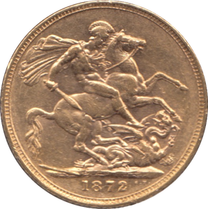 1872 GOLD SOVEREIGN ( EF )