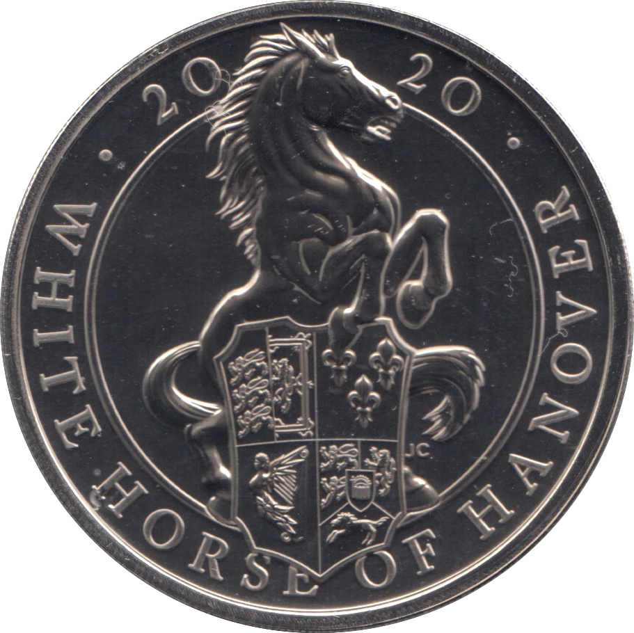 2020 BRILLIANT UNCIRCULATED £5 QUEENS BEASTS WHITE HORSE OF HANOVER BU