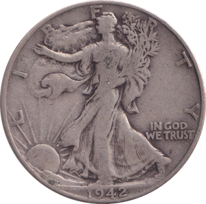 1942 SILVER HALF DOLLAR USA