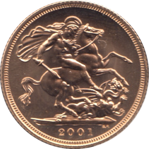 2001 GOLD SOVEREIGN ( BU )