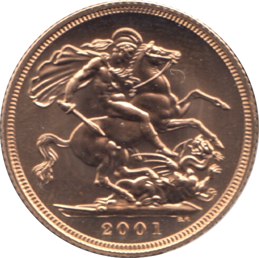 2001 GOLD SOVEREIGN ( BU )