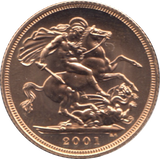 2001 GOLD SOVEREIGN ( BU )