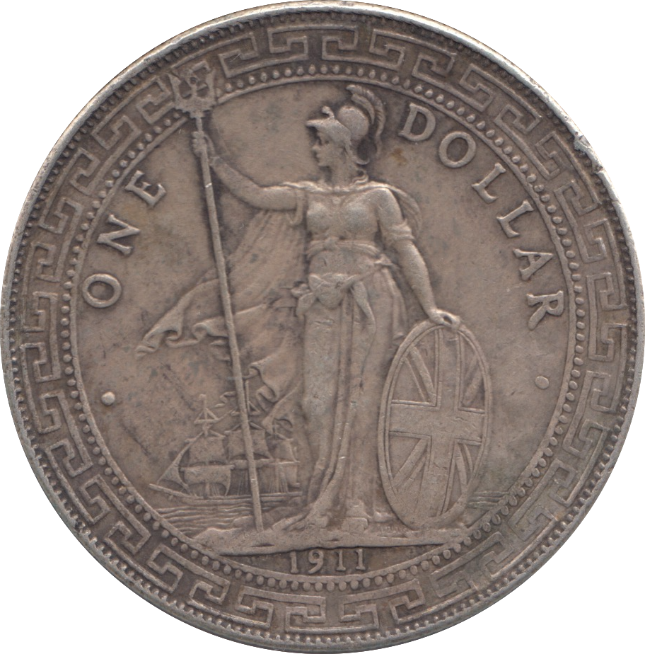 1911 SILVER BRITISH TRADE DOLLAR