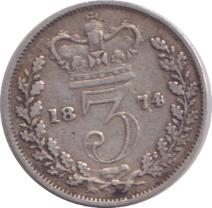 1874 THREEPENCE ( GF )