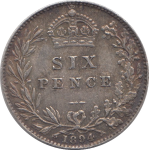 1894 SIXPENCE ( GVF )