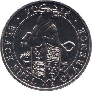 2018 BRILLIANT UNCIRCULATED £5 QUEENS BEASTS BLACK BULL OF CLARENCE BU