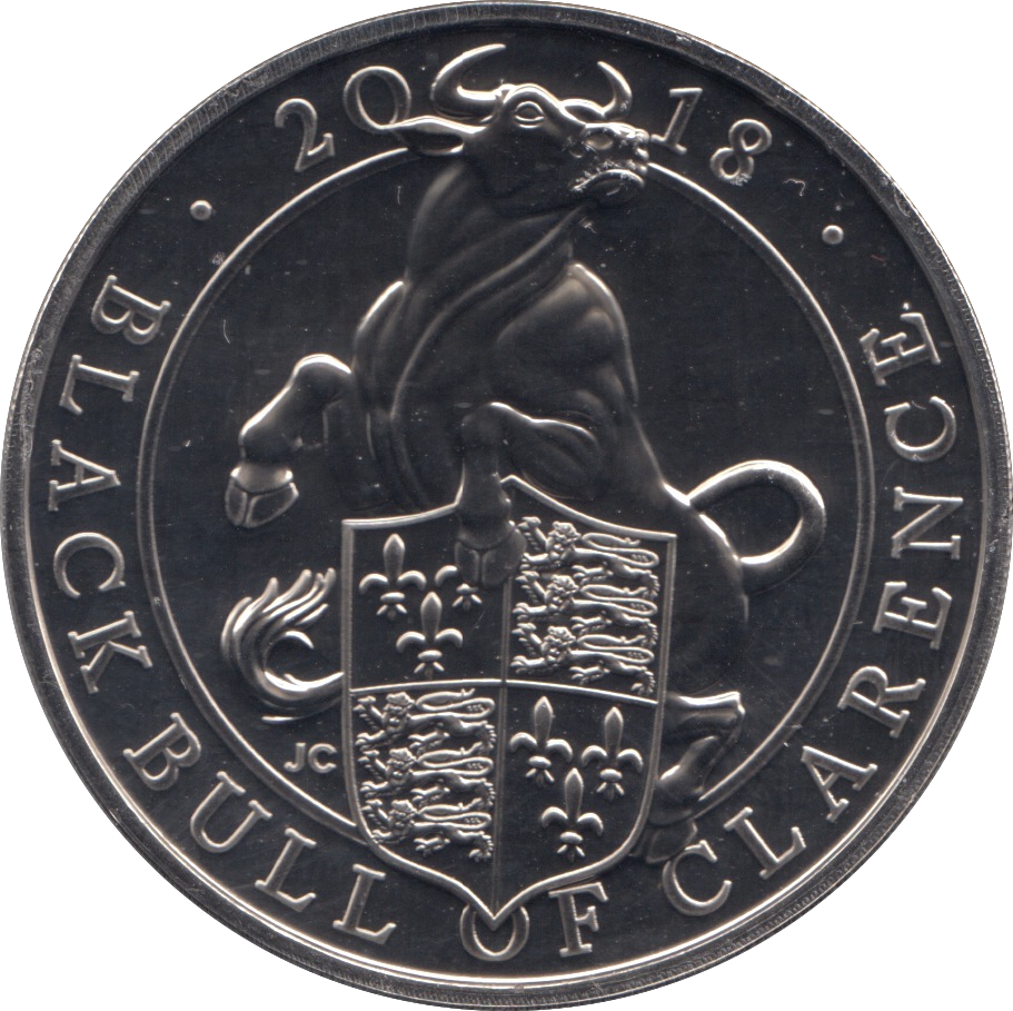 2018 BRILLIANT UNCIRCULATED £5 QUEENS BEASTS BLACK BULL OF CLARENCE BU