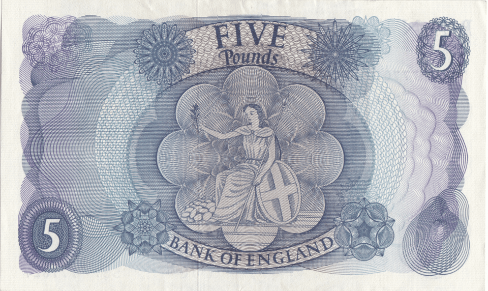 FIVE POUNDS BANKNOTE FFORDE REF £5 - 17 - £5 BANKNOTES - Cambridgeshire Coins