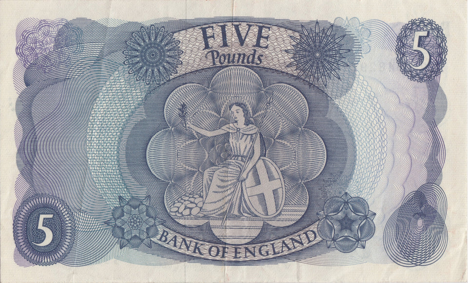 FIVE POUNDS BANKNOTE FFORDE REF £5 - 40 - £5 BANKNOTES - Cambridgeshire Coins