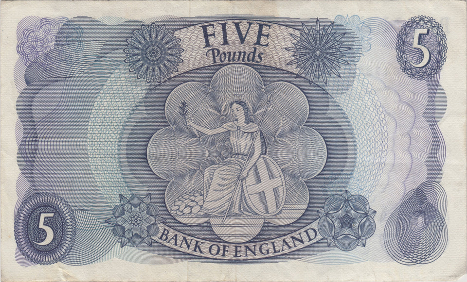 FIVE POUNDS BANKNOTE FFORDE REF £5 - 90 - £5 BANKNOTES - Cambridgeshire Coins