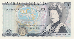 FIVE POUNDS BANKNOTE GILL REF £5 - 83 - £5 BANKNOTES - Cambridgeshire Coins