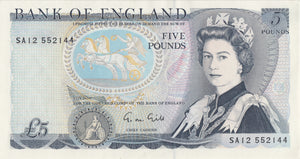 FIVE POUNDS BANKNOTE GILL REF £5 - 85 - £5 BANKNOTES - Cambridgeshire Coins