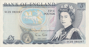 FIVE POUNDS BANKNOTE GILL REF £5 - 87 - £5 BANKNOTES - Cambridgeshire Coins