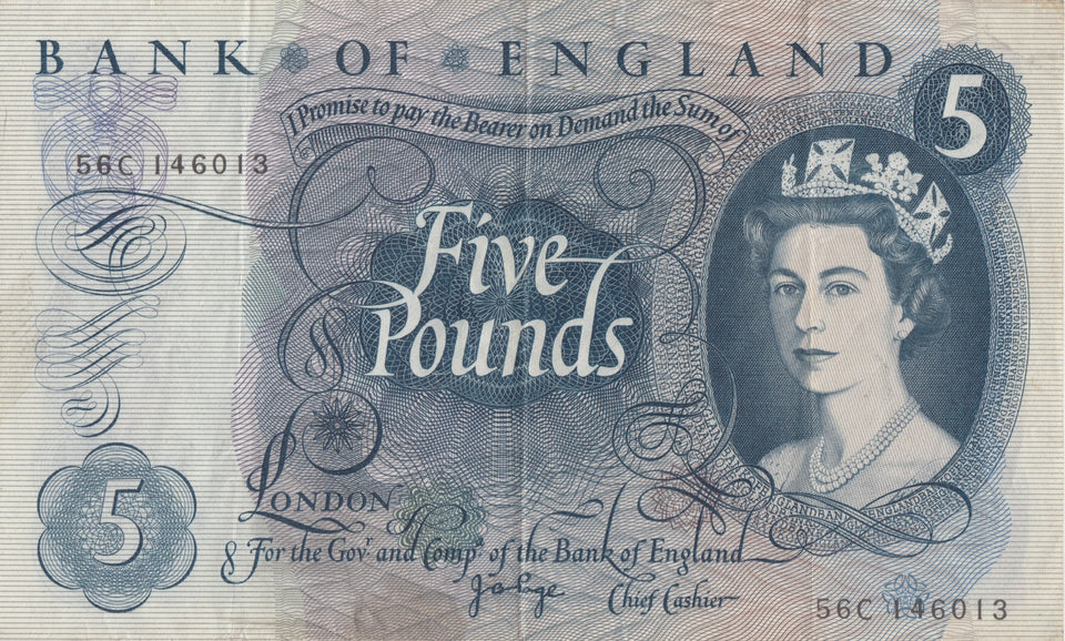 FIVE POUNDS BANKNOTE PAGE REF £5 - 35 - £5 BANKNOTES - Cambridgeshire Coins