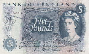 FIVE POUNDS BANKNOTE PAGE REF £5 - 89 - £5 BANKNOTES - Cambridgeshire Coins