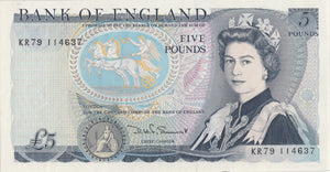 FIVE POUNDS BANKNOTE SOMERSET REF £5 - 76 - £5 BANKNOTES - Cambridgeshire Coins