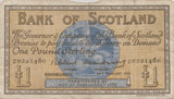 ONE POUND BANKNOTE BANK OF SCOTLAND SCOT - 14 - £1 Banknotes - Cambridgeshire Coins